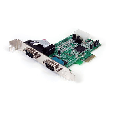 Tarjeta Pci Express Adaptadora Pcie De 2 Puertos Serial Rs232 Db9 Uart 16550 - Startech.Com Modelo, Pex2s553