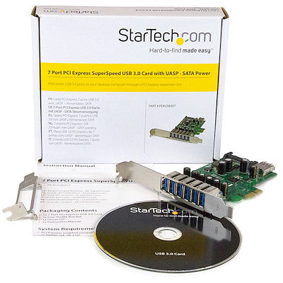 Tarjeta Pci Express De 7 Puertos Usb 3.0 Con Perfil Bajo O Completo - Startech.Com Modelo, Pexusb3s7