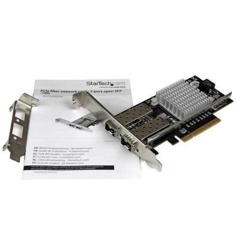 Tarjeta Pci Express De Red De Fibra De 10gb Con 2 Puertos De Sfp+ Abiertos - Startech.Com Modelo, Pex20000sfpi