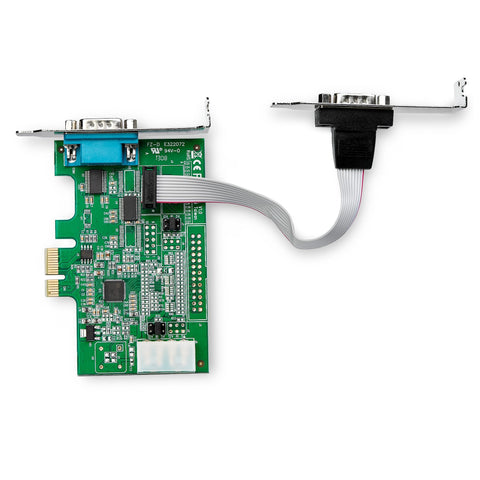Tarjeta Pci Express Serial Rs232 De 2 Puertos - Tarjeta Adaptadora Serial Pcie Rs232 Db9 Uart 16950 - Perfil Bajo – Win, Linux - Startech.Com Modelo, Pex2s953lp