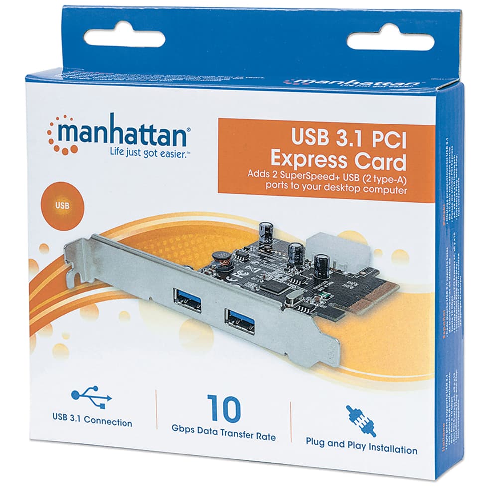 Tarjeta Usb 3.0 Manhattan Pci Express 2 Puertos 151795