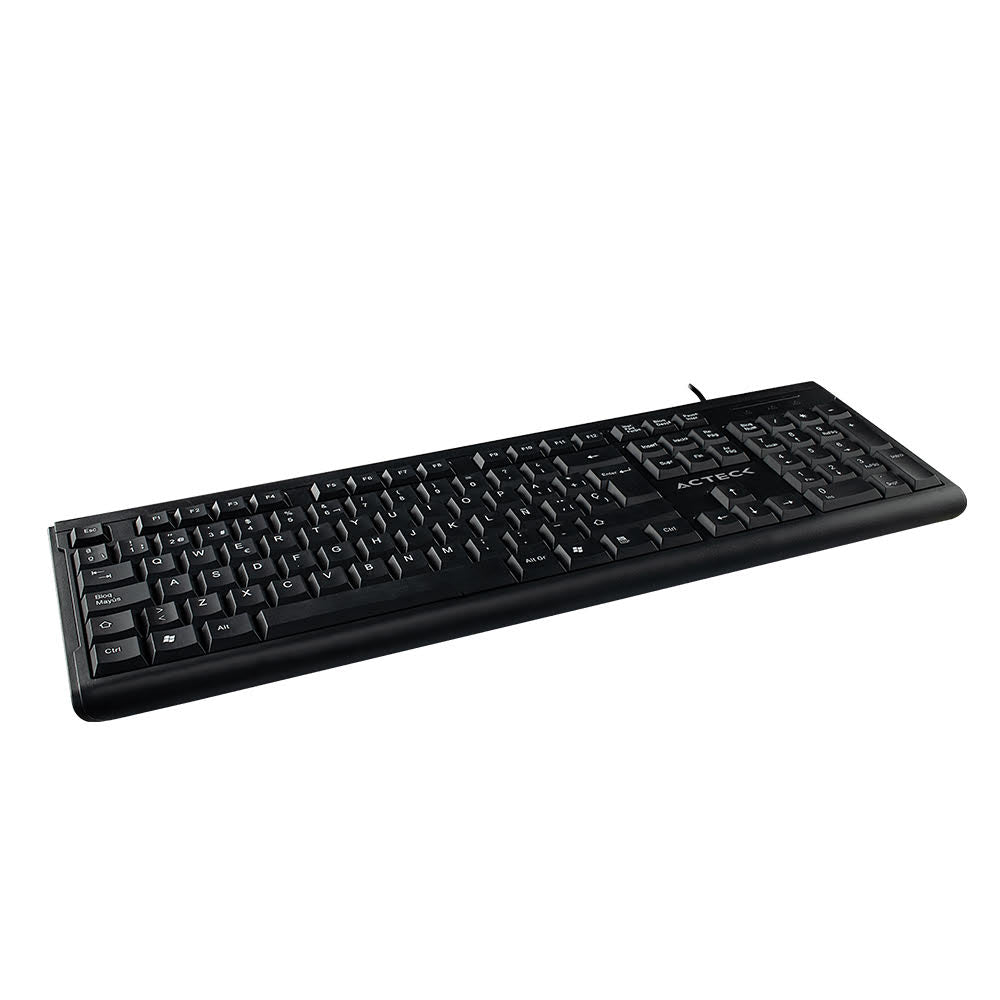 Teclado Acteck-E Alambrico Usb, Negro Estandar 104 Teclas Usb Windows-Linux Diseño Clásico Negro Inspire Ta210