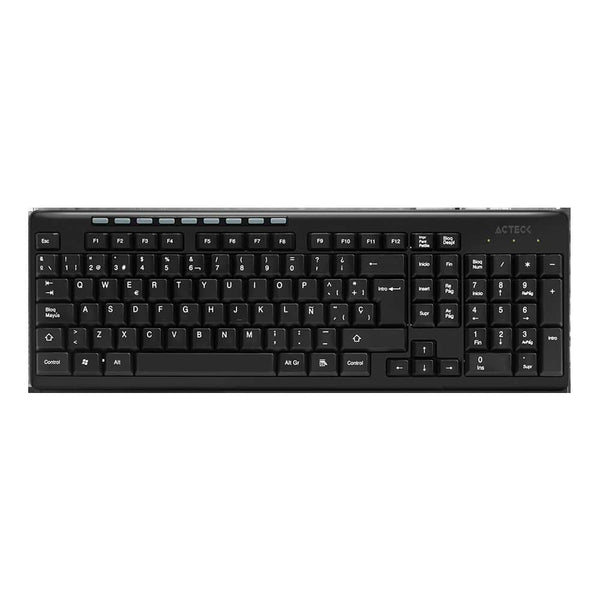 Teclado Acteck Inalambrico Multimedia Negro Ac-913973