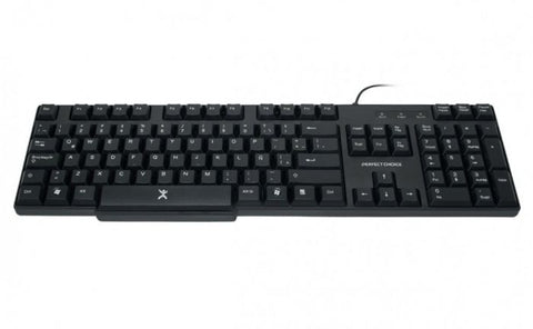Teclado Alambrico Resistente A Derrames Usb Perfect Choice Negro