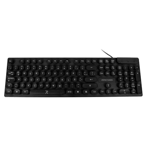 Teclado Almbrico Round Usb Perfect Choice Negro