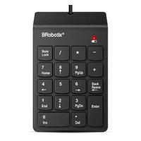 Teclado Brobotix Alambrico Numerico Usb, Delgado, Color Negro
