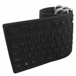 Teclado Brobotix Alambrico Usb, Flexible, Negro