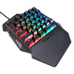 Teclado Brobotix Gamer, Alambrico Usb, Rgb, One Hand, Negro