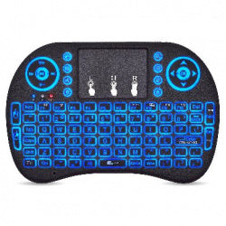 Teclado Brobotix Mini Inalambrico, Recargable, Rgb, Negro