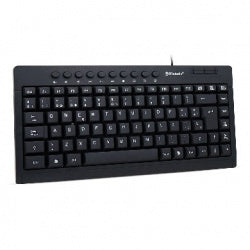 Teclado Brobotix  Mini Multimedia, Alambrico Usb, Negro