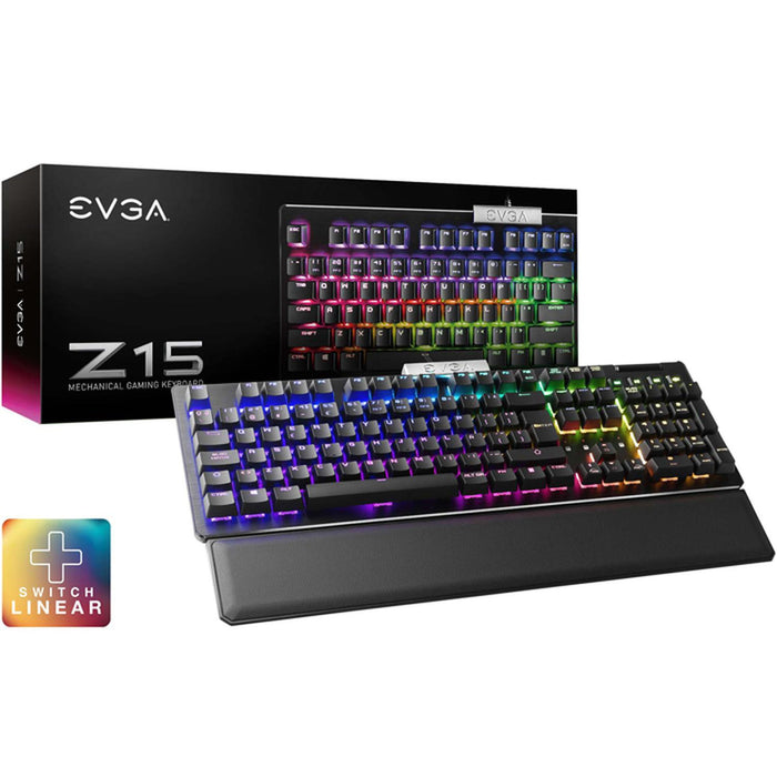 Teclado Evga Z15 821-W1-15sp-K2 Rgb Hot-Swap Mecanico Usb 3.2 4000hz