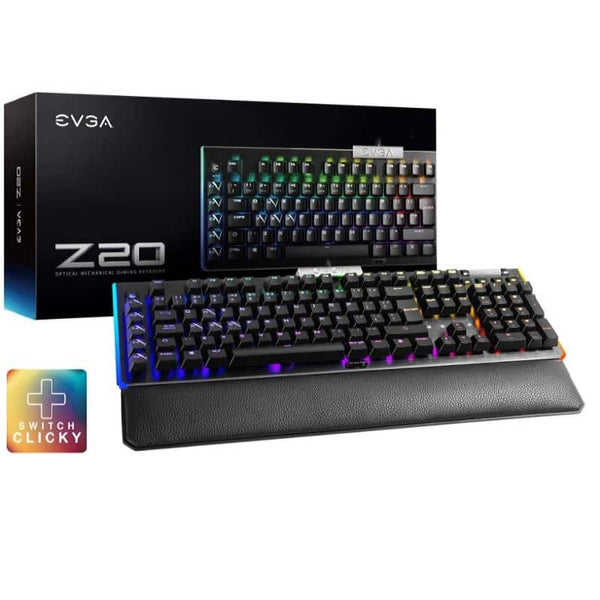 Teclado Evga Z20 Gamer Rgb Mecanico Switch Clicky (812-W1-20sp-K2)