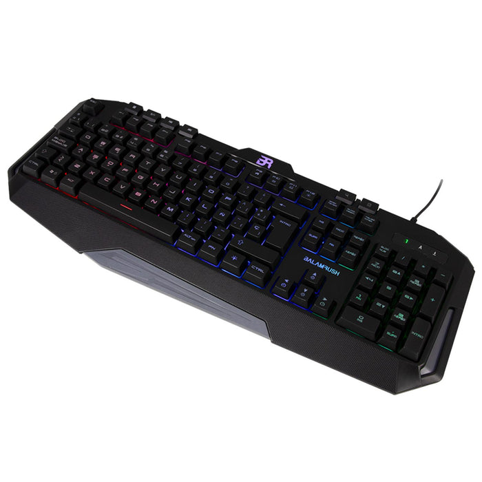 Teclado Gamer Balam Rush Gunfire Usb 3 Colores Led Negro Br-929639