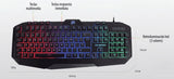 Teclado Gamer Balam Rush Gunfire Usb 3 Colores Led Negro Br-929639