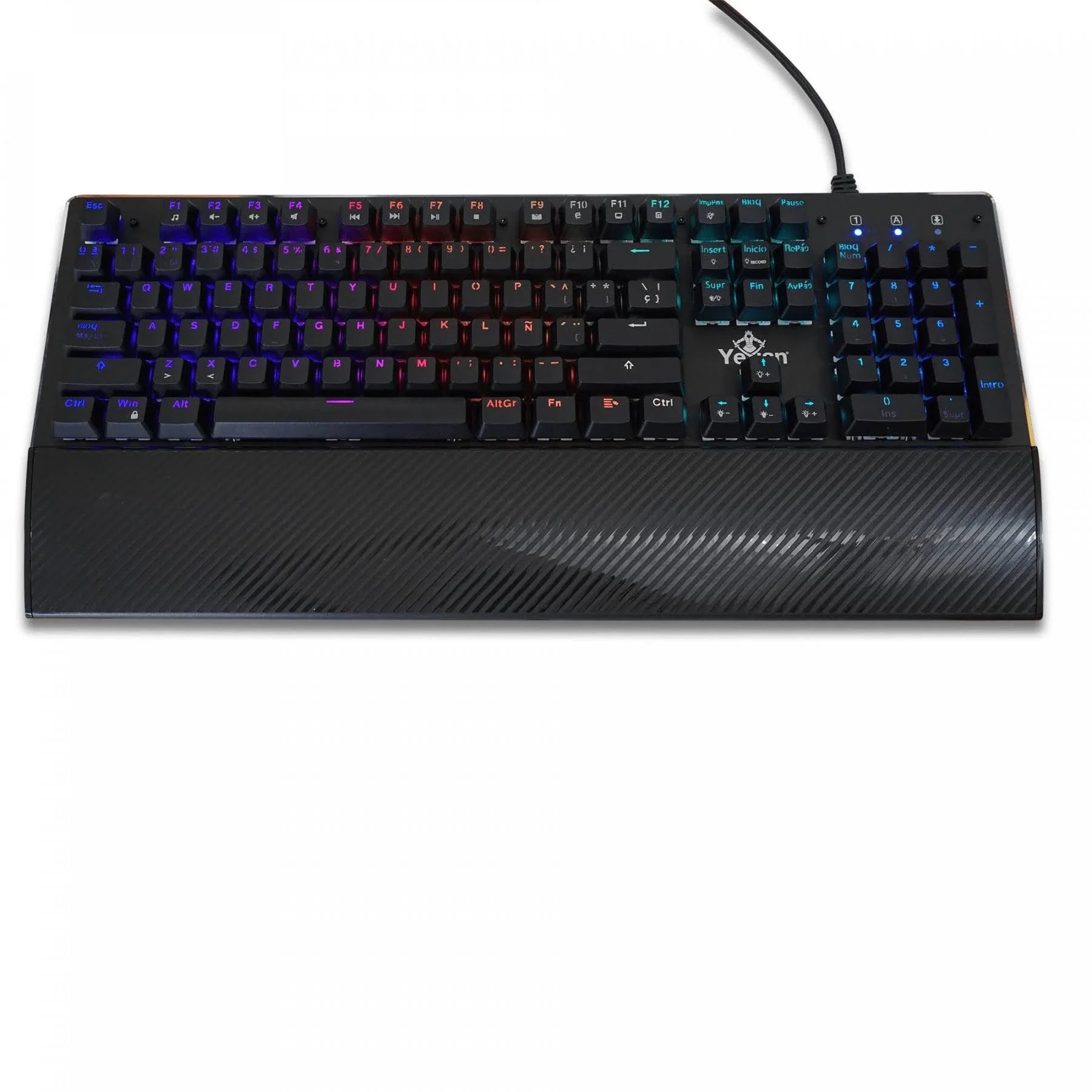 Teclado Gamer Yeyian Yat1803 Flare Serie 2000 Mecanic Switch Rojo Rgb