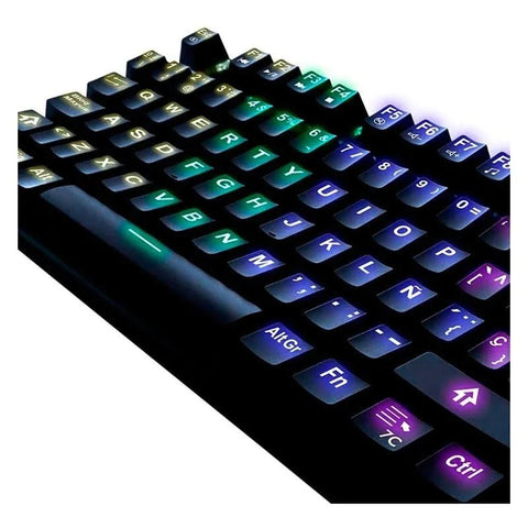 Teclado Gamer Yeyian Yat1803 Flare Serie 2000 Mecanic Switch Rojo Rgb