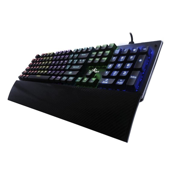 Teclado Gamer Yeyian Yat1803 Flare Serie 2000 Mecanic Switch Rojo Rgb