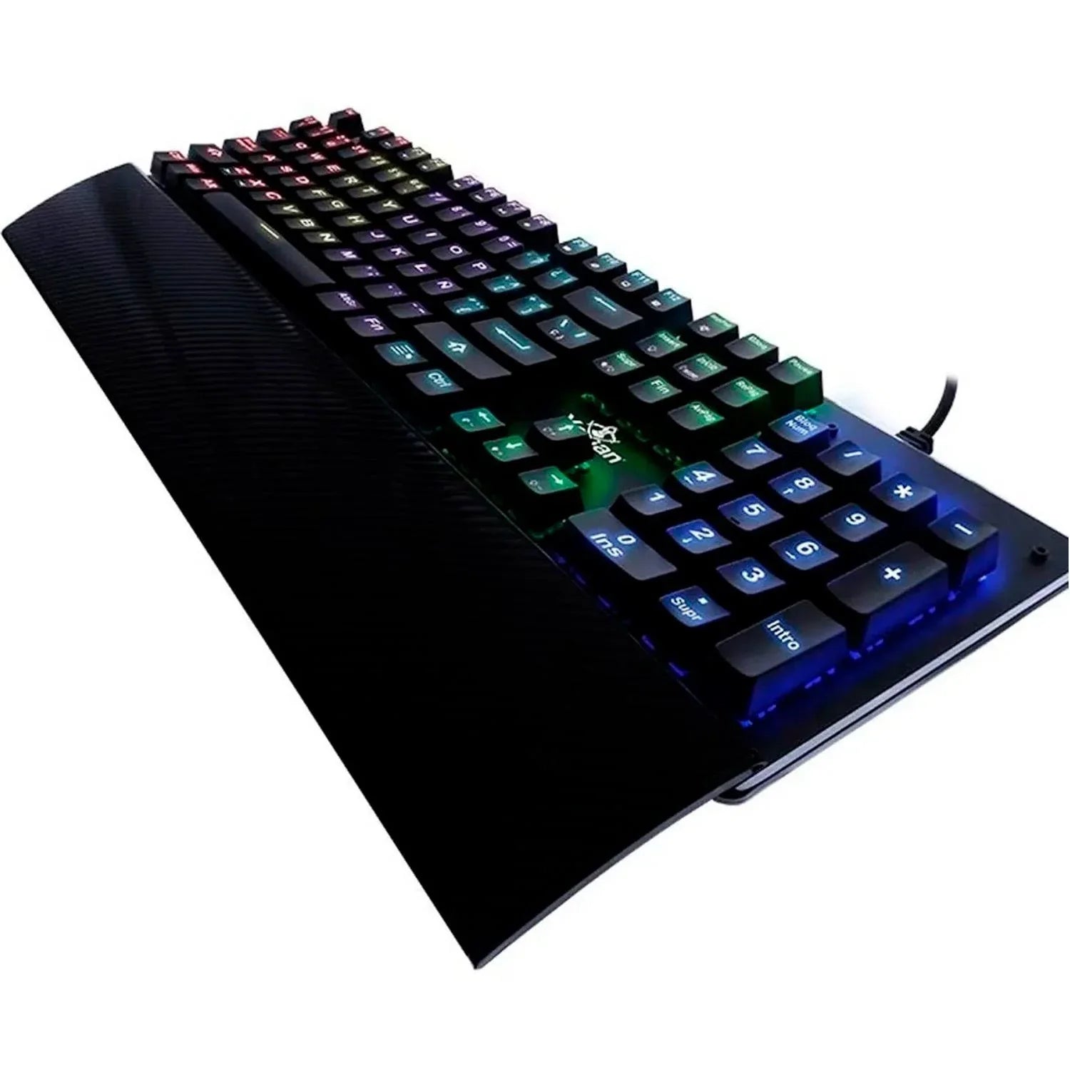 Teclado Gamer Yeyian Yat1803 Flare Serie 2000 Mecanic Switch Rojo Rgb