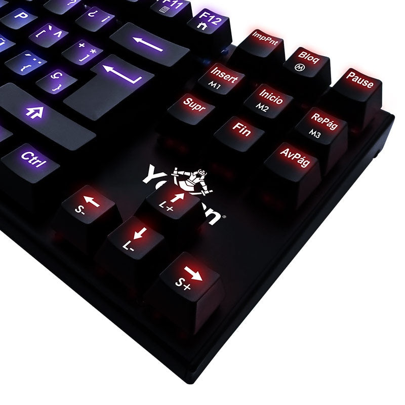 Teclado Gamer Yeyian Yat1804 Spark Serie 2000 Mecanic Switch Azul Rgb