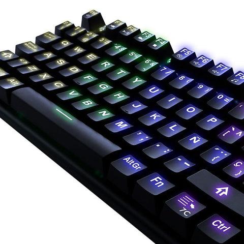 Teclado Gamer Yeyian Yat1806 Spark Serie 2000 Mecanic Switch Rojo Rgb