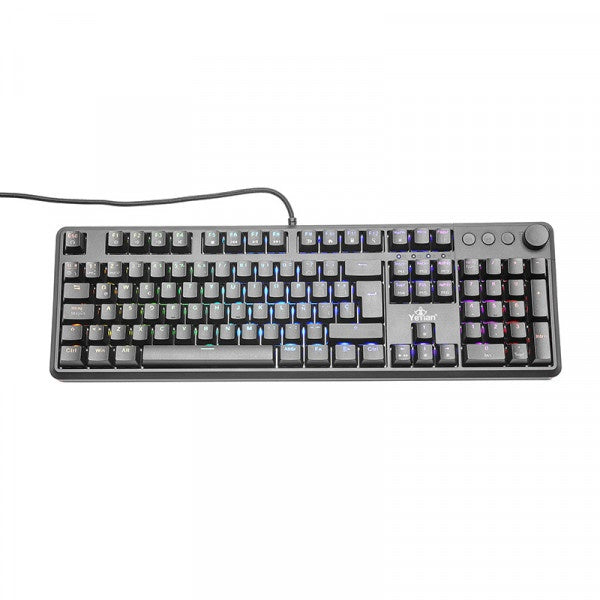 Teclado Gamer Yeyian Ytm-28208b Asward S3000 Mecanic Switch Azul Rgb