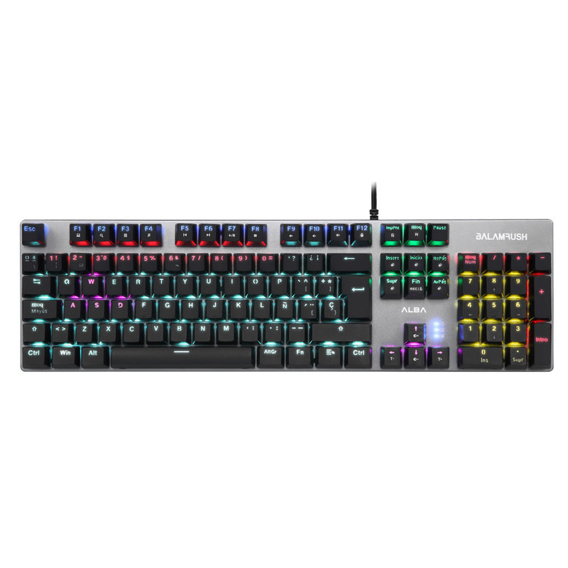 Teclado Gaming Balam Rush, Usb, Led 6 Colores, Negro Alba Br-929653