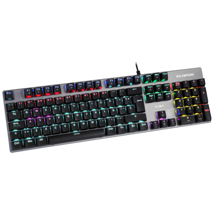 Teclado Gaming Balam Rush, Usb, Led 6 Colores, Negro Alba Br-929653