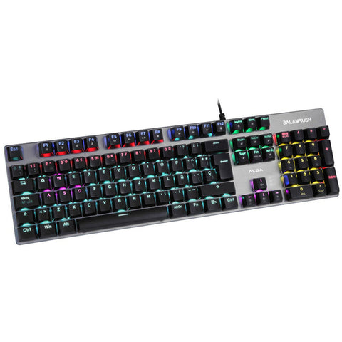 Teclado Gaming Balam Rush, Usb, Led 6 Colores, Negro Alba Br-929653