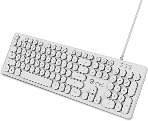 Teclado Getttech Gti-28201b Ignite Backlight Usb Blanco 105 Teclas