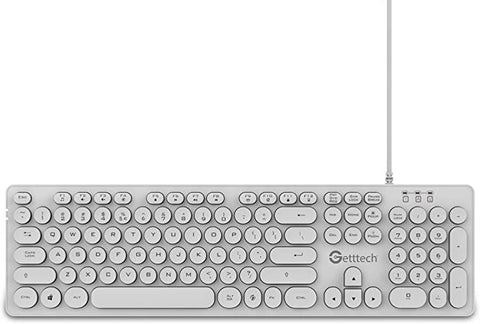 Teclado Getttech Gti-28201b Ignite Backlight Usb Blanco 105 Teclas