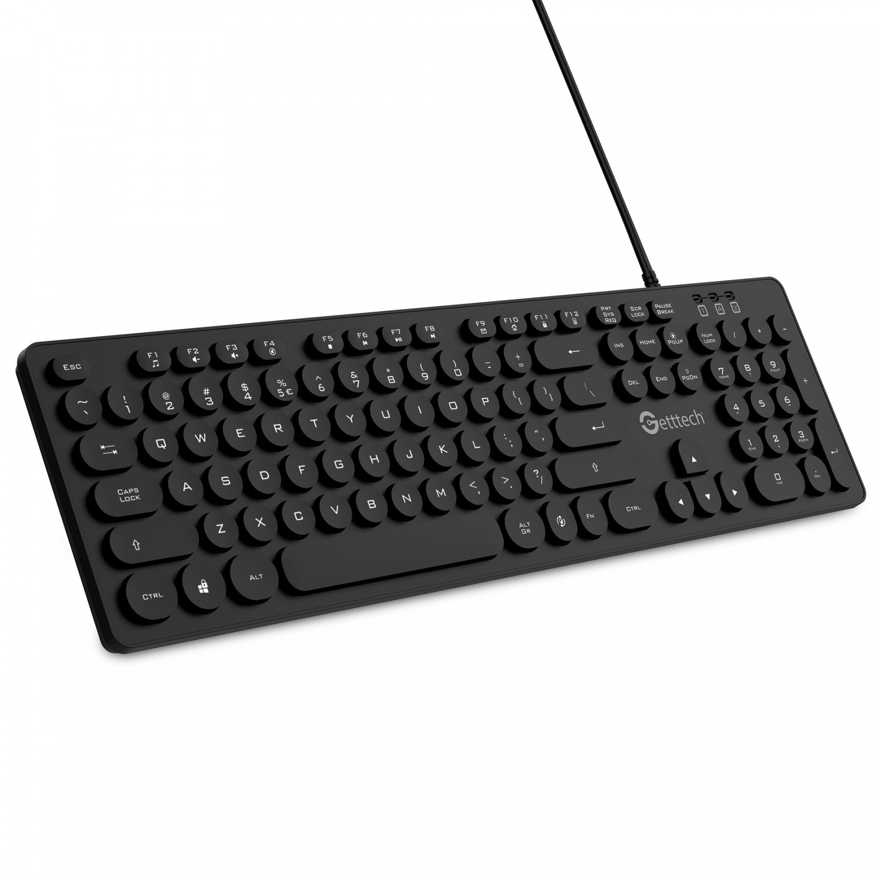 Teclado Getttech Gti-28201g Ignite Backlight Usb Gris 105 Tec Español