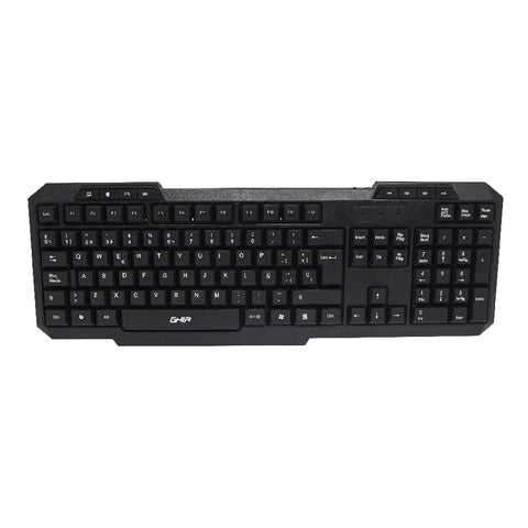 Teclado Ghia Alambrico Usb Multimedia Color Negro, 104 Teclas