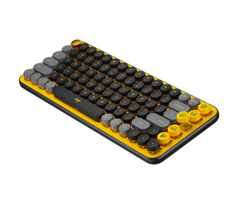 Teclado Logitech Pop Keys Mecanico Inalam Bt Blast Yellow (920-010713)