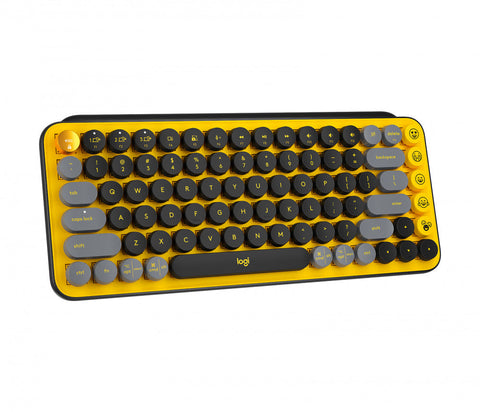 Teclado Logitech Pop Keys Mecanico Inalam Bt Blast Yellow (920-010713)