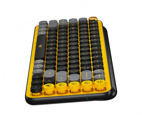 Teclado Logitech Pop Keys Mecanico Inalam Bt Blast Yellow (920-010713)