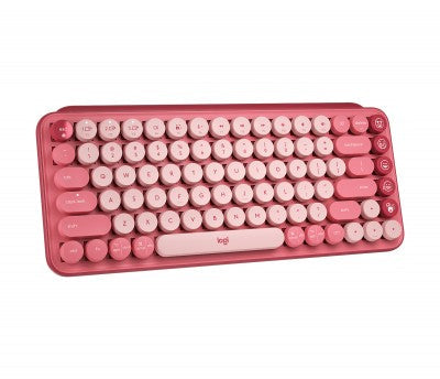 Teclado Logitech Pop Keys Mecanico Inalambrico Coral Rose (920-010715)