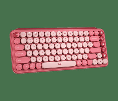 Teclado Logitech Pop Keys Mecanico Inalambrico Coral Rose (920-010715)
