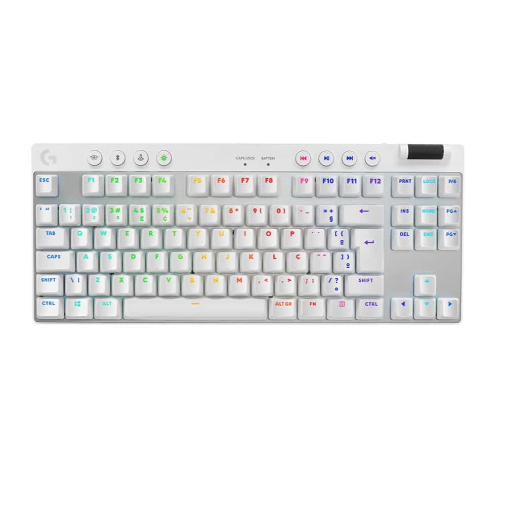 Teclado Logitech Pro X Tkl Lightspeed Bt Usb Rgb White (920-012143)