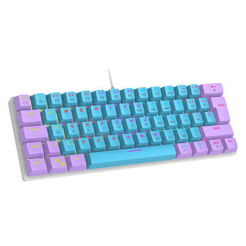 Teclado Mecanico 60 Ocelot Creators Color Way Azul Con Morado, Tipo De Switch Azul