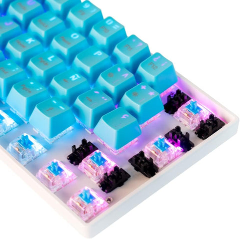 Teclado Mecanico 60 Ocelot Creators Color Way Azul Con Morado, Tipo De Switch Azul