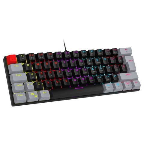 Teclado Mecanico 60 Ocelot Creators Color Way Negro Con Gris, Tipo De Switch Azul