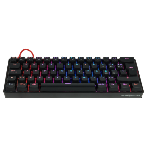 Teclado Mecanico Game Factor 60% Rgb Switch Blue Usb Tipo C Kbg560-Bl