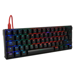 Teclado Mecanico Game Factor 60% Rgb Switch Red Usb Tipo C Kbg560-Rd