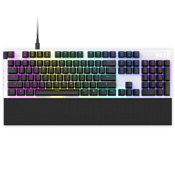 Teclado Mecanico Nzxt Rgb Switch Red Reposa Muñecas En Wh Kb-1fsus-Wr