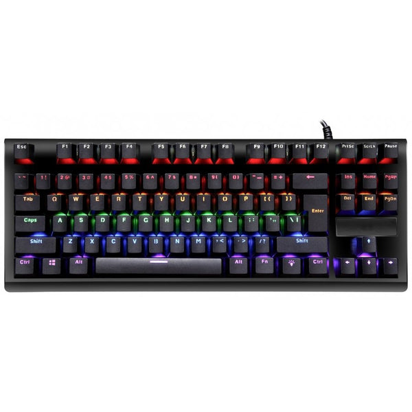 Teclado Mecanico Ocelot, Alambrico, Switch Azul, Plastico, Rgb,  Negro,  Colores Ajustables, Plug Play, Gamer