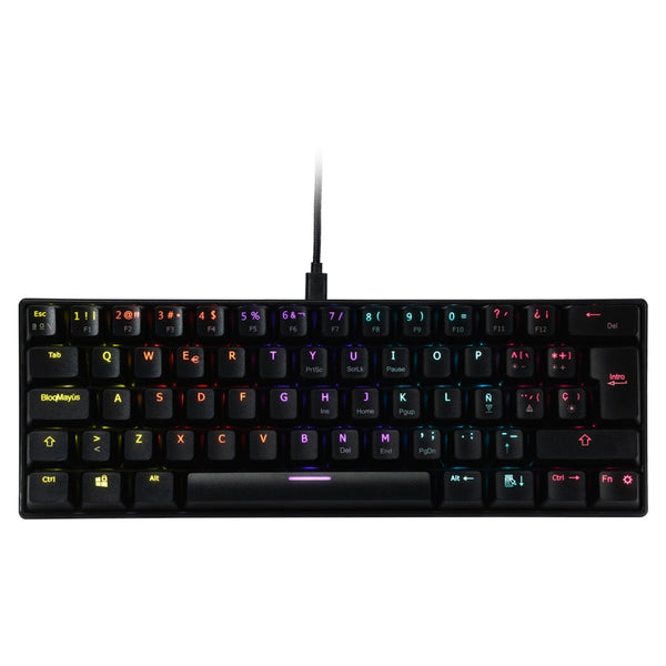 Teclado Mecanico Ocelot, Forma 60%, Alambrico, Plastico, Iluminacion Tipo Rgb, Gamer