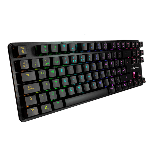 Teclado Mecanico Tkl Game Factor Rgb,Usb Negro, Switch Blue Kbg500