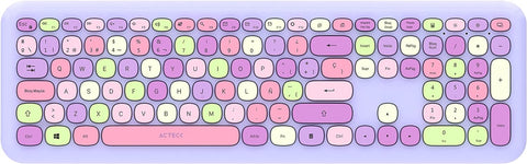 Teclado + Mouse 2.4Ghz Diseño Delgado + 2xBaterías AAA Incluidas Morado Advanced Series
