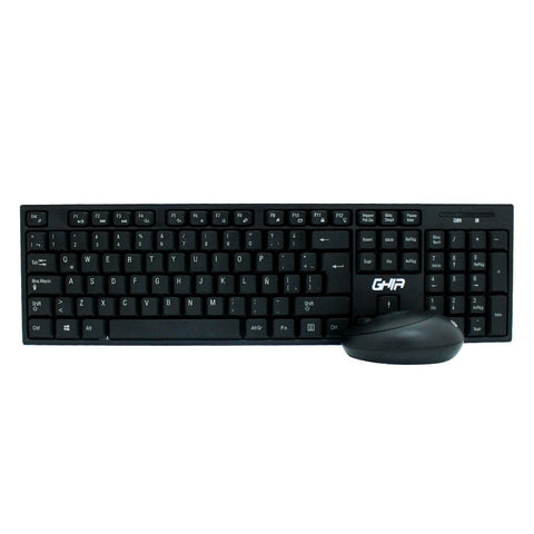 Teclado, Mouse Combo Inalambrico Gt5000 Ghia, Color Negro
