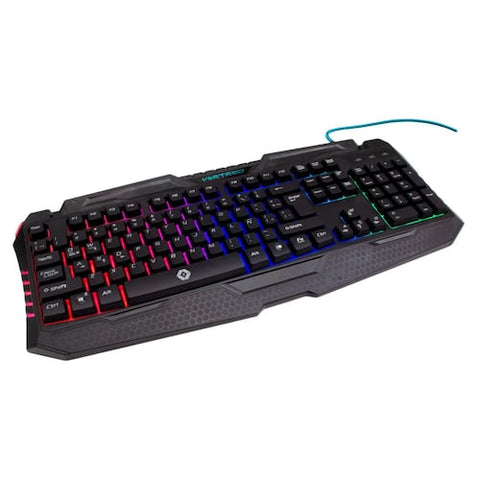 Teclado, Mouse, Tapete Y Diadema Gaming Vortred By Perfect Choice Luz Rgb Negro